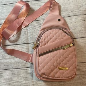 NEW- Never used- Soft pink crossbody bag